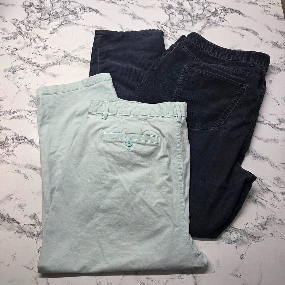Eddie Bauer Woman's 20 Boyfriend Relaxed Curvy Crop Casual Pants Bundle (Flaw)